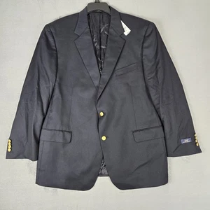 Brooks Brothers 346 Blazer Mens 48R Navy Blue Golden Button Wool Sport Coat NWT - Picture 1 of 15
