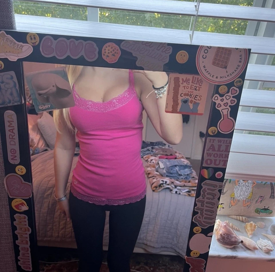 Cami Justice Hot Rosa Encaje Talla 14 Foto 1 de 4