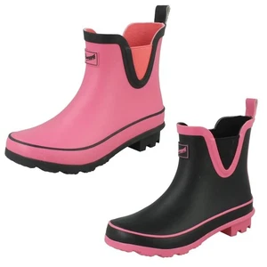 Girls Pineapple Pull On Rubber Wellington Boots Casual Wellies X1R276 - Picture 1 of 19