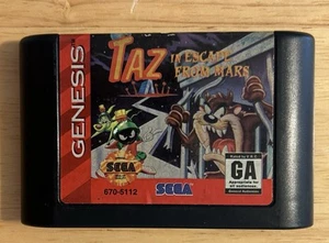 Taz in Escape From Mars Sega Genesis, 1994 Cartridge Only TESTED - Picture 1 of 3