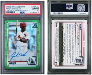 2020 Bowman Chrome Draft Jordan Walker RC AUTO - #'d/99 - GEM MINT 10 - Gorgeous - Bild 1 von 2