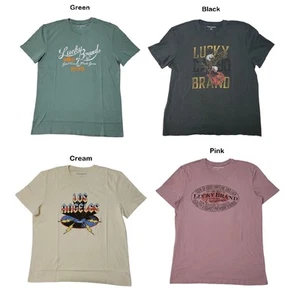 Lucky Brand Men's Graphic Print Crew Neck Soft T-Shirt - Picture 1 of 10