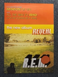 RARE 90x62cm XL VINTAGE BILLBOARD/RECORD STORE POSTER - R.E.M. REVEAL (2001) - Imagen 1 de 2