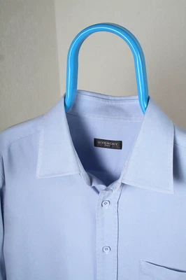 Givenchy Men's Button Down Dress Shirt Size 43 17 (XL) Blue Striped 100% Cotton - Image 1 of 4