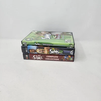 The Sims: Complete Collection + Sims 2 + University (PC CD: Windows, 2005) CIB - Image 1 of 4
