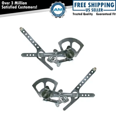 Front Power Window Regulators Left & Right Pair Set for Chevy GMC Pickup Truck - Image 1 of 4