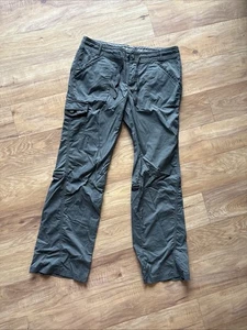 REI Women’s 8 Grey hiking pants Roll Up Nylon Soft Shell Cinchable Tie Waist - Picture 1 of 7