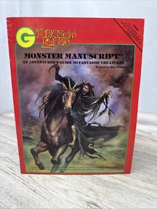 Grenadier Fantasy RPG Monster Manuskript sehr guter Zustand - Bild 1 von 3