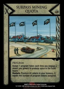 Dune CCG - THUNDER AT TWILIGHT chpt 1 SUPERVIVENCIA CUOTA MINERA GEMA COMO NUEVO - Imagen 1 de 1