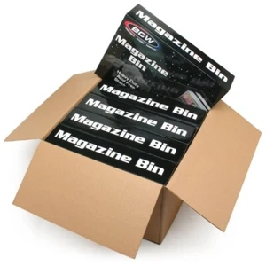 5 contenedores de plástico para revistas BCW apilables caja de documentos estuche de almacenamiento para revistas a largo plazo - Imagen 1 de 10