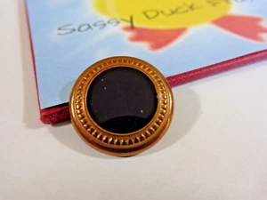 Schaftknopf 20 mm schwarz kupferfarben Kunststoff 1 Stück Vintage - Bild 1 von 4