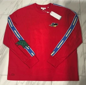 Lacoste Men's Relaxed Fit Long Sleeve T-Shirt Red $120 XXL New - Picture 1 of 4