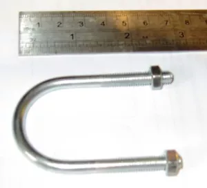 2 de...1" Diámetro Nominal Pierna Extendida U-Bolt 6MM BARRA CON 2 TUERCAS 2 U-PERNOS - Imagen 1 de 3