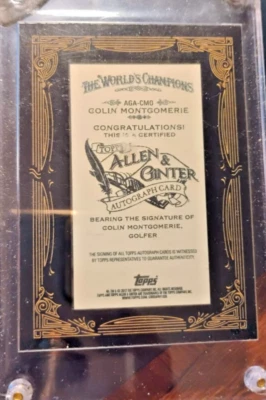 2012 TOPPS ALLEN GINTERS- FRAME MINI AUTOGRAPHS COLIN MONTGOMERIE # AGA-CMO - Image 1 of 2