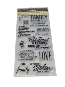 New Sealed Recollections Clear Stamps 13pc Family Friends Sayings Quotes Crafts - Picture 1 of 4