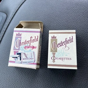 Vintage Chesterfield Cigarettes Metal Slide Pocket Ashtray With Original Box - Picture 1 of 18