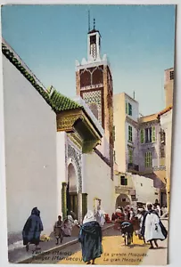 C 1907 STCK. TANGER TANGIER MAROKKO DER GROSSE LA GRANDE MOSCHE ALTE MEDINA STRASSE - Bild 1 von 2