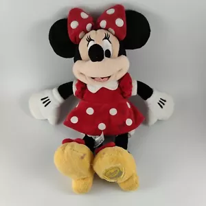 Minnie Mouse Plush 13" Disney Store Exclusive Stamped Classic Red Polka Dot Toy - Picture 1 of 8