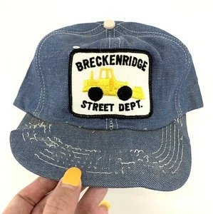 Sombrero de camionero Breckinridge CO Street Dept. Denim vintage Snapback K-products - Imagen 1 de 10