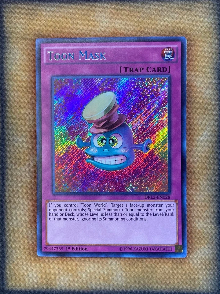 Yugioh Toon Mask DRL2-EN028 Secret Rare 1st Ed NM - Image 1 of 1