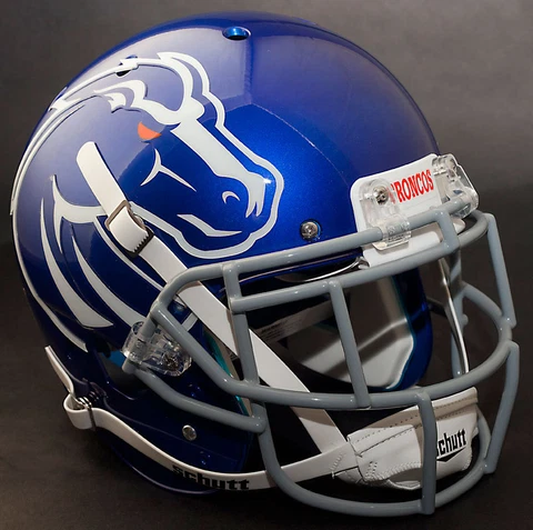 *CUSTOM* BOISE STATE BRONCOS Schutt XP GAMEDAY Football Helmet w/EGOP Facemask Cover