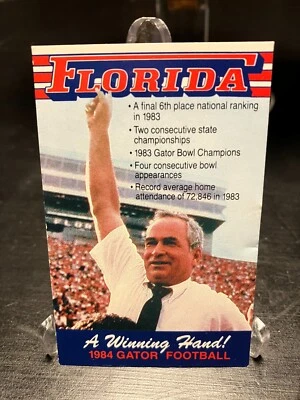 1984 Florida Gators Football Pocket Schedule SEC Champs Charley Pell Galen Hall - Image 1 of 4