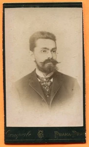CDV Prague, Czechia, Portrait of a Young Man, by Gemperle, circa 1880s - Picture 1 of 3