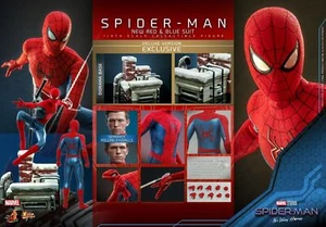 In Stock New Hot Toys MMS680 No Way Home Spider-Man (New Red & Blue Suit) Deluxe - Picture 1 of 17