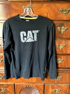 Youth Caterpillar CAT black long sleeve t shirt Size L (14-16) - Picture 1 of 5