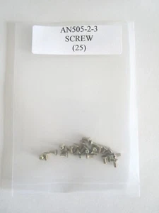 AN505-2-3 Flat Countersunk Screw 2-56 x 3/16" Slotted Plated Steel - Lot of 25 - Picture 1 of 4