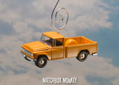Yellow 1965 International Harvester 1200 Pickup Truck Custom Christmas Ornament - Image 1 of 4
