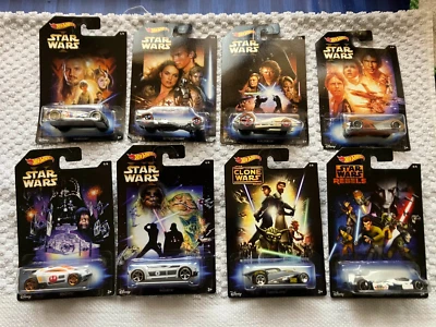 HOT WHEELS STAR WARS DISNEY serie completa 8 cars 2014 - Immagine 1 di 4