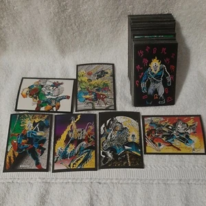 1992 Marvel GHOST RIDER Series 2 COMPLETE BASE CARD SET! WOLVERINE! SPIDER-MAN! - Picture 1 of 4