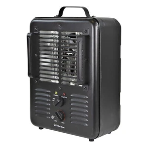 Comfort Zone 1500W Electric 3 Heat Utility Heater w/Adjustable Thermostat, Black - Picture 1 of 9