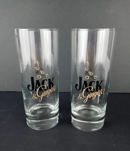 Jack Daniels Jack & Ginger Highball Black & Gold 12 oz. 6" hohes Glas - Bild 1 von 5