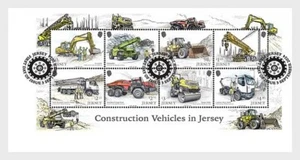 jersey 2024 Construct Vehicles Excavator Bulldozer Crane Tarmac Roller ms8v FDC - Picture 1 of 1