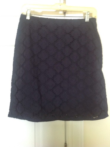 GONNA IN PILE ROSSA NUOVA CON ETICHETTE DA DONNA TAGLIA 4 BLU OCCHIELLI BROOKS BROTHERS (VENDITA AL DETTAGLIO $88)