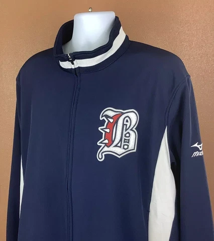 MIZUNO NCAA Gonzaga Bulldogs Men’s Blue Fleece Lined Golf Bomber Jacket Size XL Cover