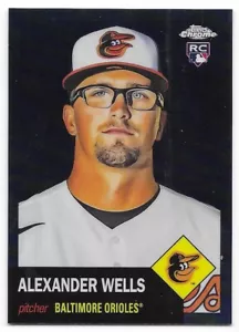 2022 Topps Chrom Platinum Anniversary schwarz Alexander Wells #04/10 (434) RC - Bild 1 von 2