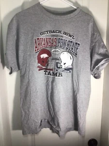 Arkansas Razorbacks Penn State 2022 Outback Bowl XL T-Shirt - Picture 1 of 13