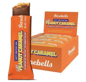 1 Box Of 12 Barebells Soft Protein Bars 16g No Sugar Added Salted Peanut Caramel - Picture 1 of 3