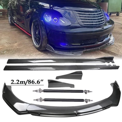 Carbon Fiber Front Bumper Lip Spoiler Splitters Body Kit For Chrysler PT Cruiser - Image 1 of 4