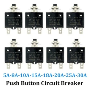 Versatile Circuit Breaker 5 10 15 30A Push Button High Quality Materials - Picture 1 of 10