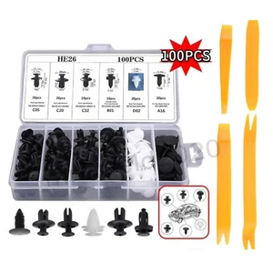 For Honda Car 100x Box Set Bumper Fender Liner Push Type Retainer Clips Fastener - Picture 1 of 16