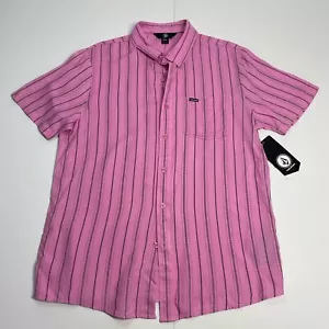 Volcom Shirt Mens Medium Pink High Ball Viscose Woven Casual Summer NWT - Picture 1 of 12
