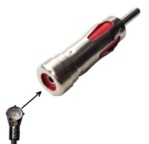 Connettore adattatore antenna radio AM FM auto universale spina acciaio inox - Foto 1 di 4