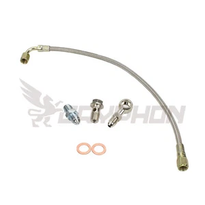 Turbo Oil Feed Line Kit for Nissan 180SX S13 CA18DET Top Mount Garrett T25 T28 - Foto 1 di 2
