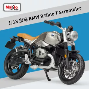 Maisto 1:18 BMW R Nine T Scrambler Motorcycle Bike Model New in Box - Picture 1 of 8