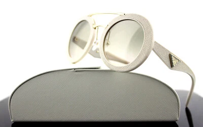 RARO NUEVO Genuino PRADA MILANO Ornamentado Cuero Saffiano Moda Gafas de sol SPR 15S Foto 1 de 4
