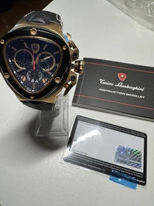 Tonino Lamborghini 3110 Spyder Uhr Chronograph schwarzes Zifferblatt selten - Bild 1 von 16